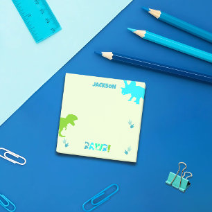 Dinosaur Custom Name or Text Post-it Notes