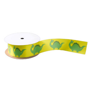 Dinosaur Cute 1st Birthday Party Animal Ribbon Satin Ribbon