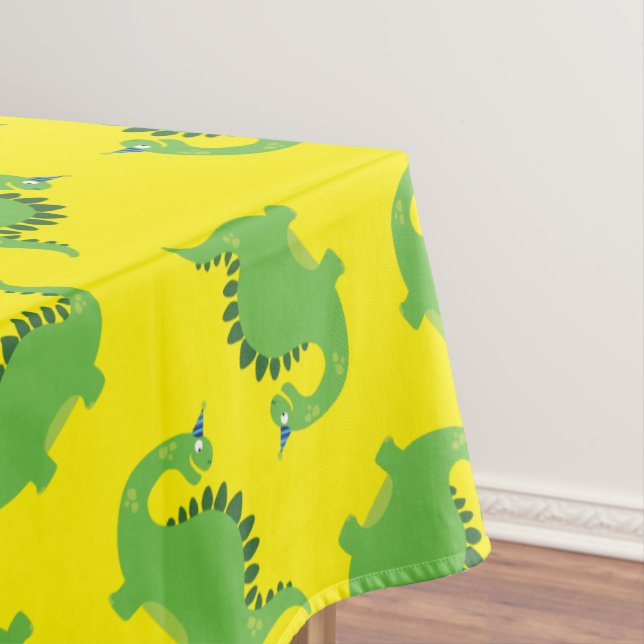 Dinosaur Cute First Birthday Table Cloth (In Situ)