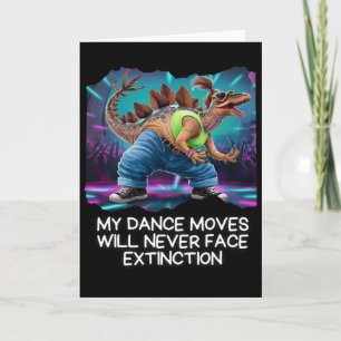 Dinosaur Dance Funny Dancing Dino Card