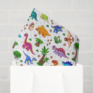 Dinosaur Decoupage Paper, Dino Birthday Tissue Paper