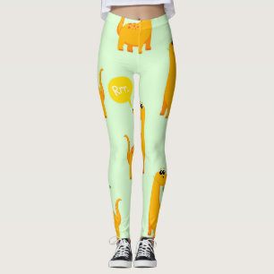 Dinosaur Delight: Kids' Bright Pattern. Leggings