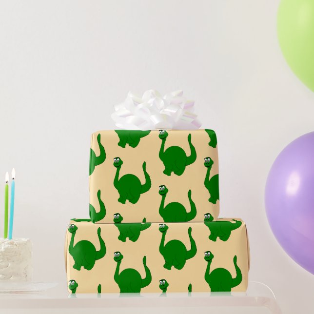 Dinosaur Design Any Background Colour Wrapping Paper (Party Gifts)