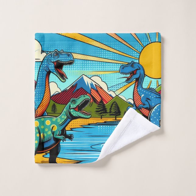 Dinosaur design face towel (Wash Cloth)