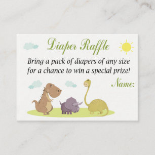 Dinosaur  Diaper Raffle Tickets