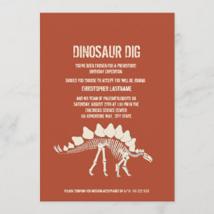 Dinosaur Dig Birthday Invitation