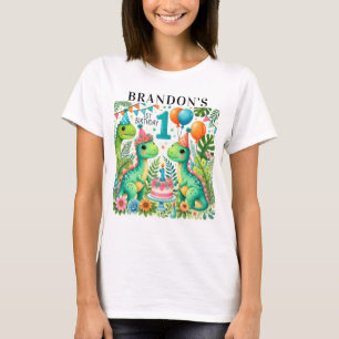 Dinosaur Dino 1st Birthday Party T-Shirt