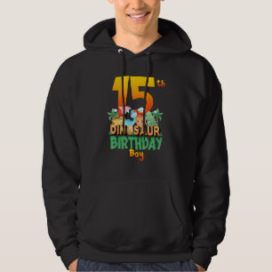 Dinosaur Dino Birthday Boy Trex Group Matching Age Hoodie