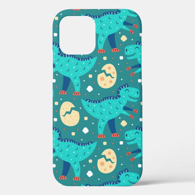 Dinosaur Dino Eggs T-Rex Pattern Case-Mate iPhone Case (Back)