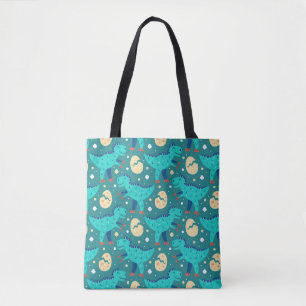 Dinosaur Dino Eggs T-Rex Pattern Tote Bag