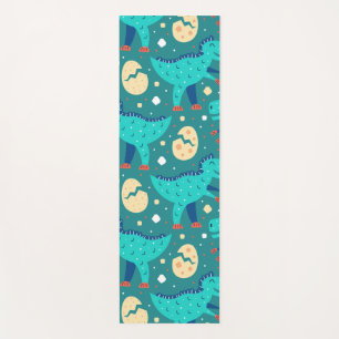 Dinosaur Dino Eggs T-Rex Pattern Yoga Mat