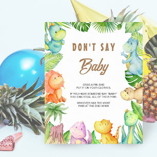 Dinosaur Don't say Baby Sign
