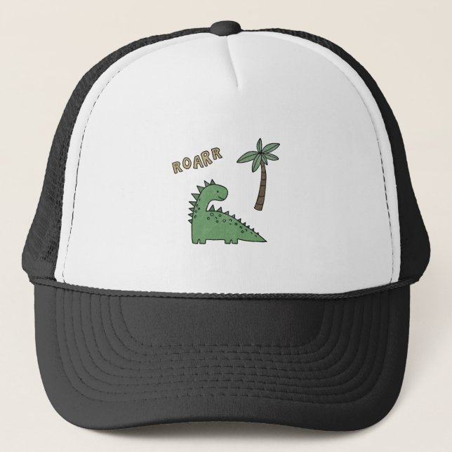 Dinosaur drawing trucker hat (Front)