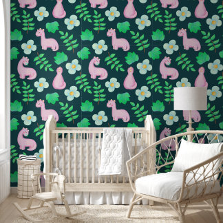 Dinosaur Dreams in the Dark Forest Wallpaper