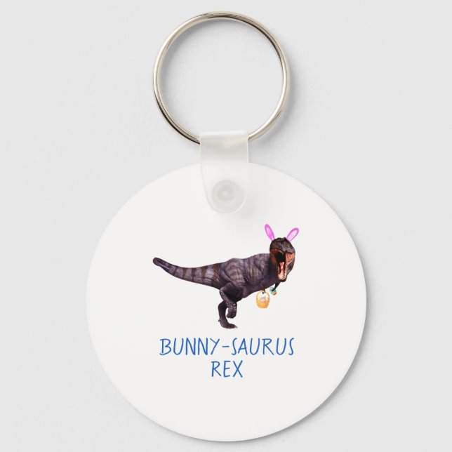 Dinosaur Easter Bunny T Rex Tyrannosaurus Funny T  Key Ring (Front)