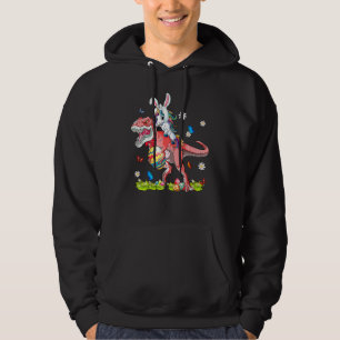 Dinosaur Easter Day Unicorn Riding T Rex Bunny Cos Hoodie