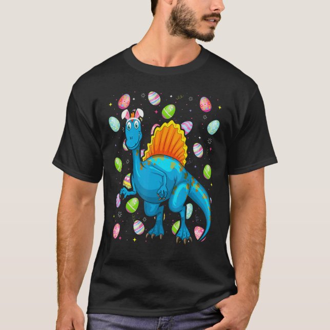 Dinosaur Easter Egg   Funny Spinosaurus Easter Sun T-Shirt (Front)