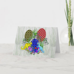 Dinosaur Easter Eggs Holiday Card
