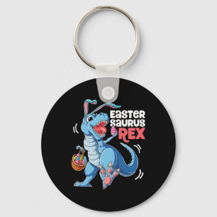 Dinosaur Easter Saurus T Rex Boys Girls Kids Bunny Key Ring