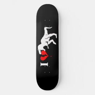 Dinosaur eat heart skateboard