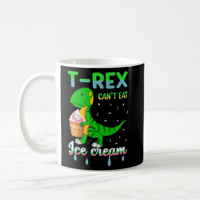 Dinosaur eating ice cream coffee mug (Left)