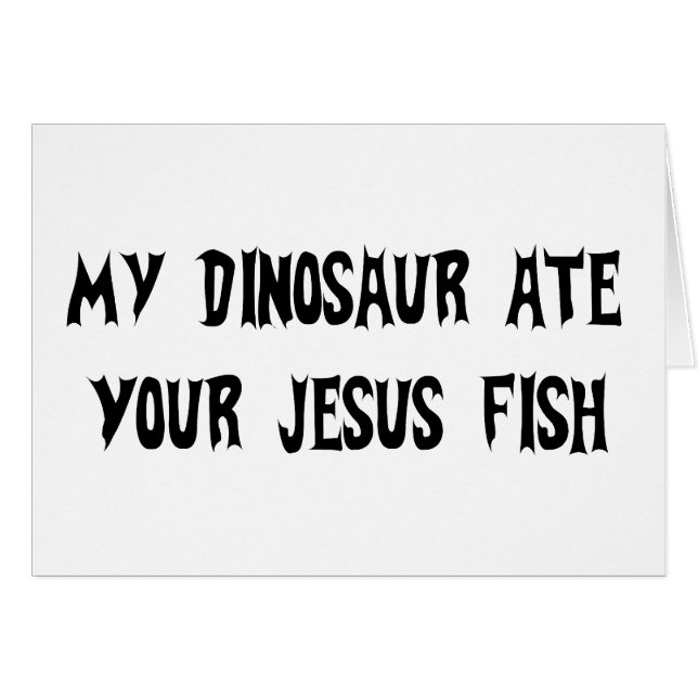 Dinosaur Eats Jesus Fish (Front Horizontal)