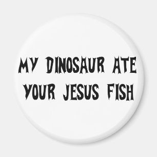 Dinosaur Eats Jesus Fish Magnet