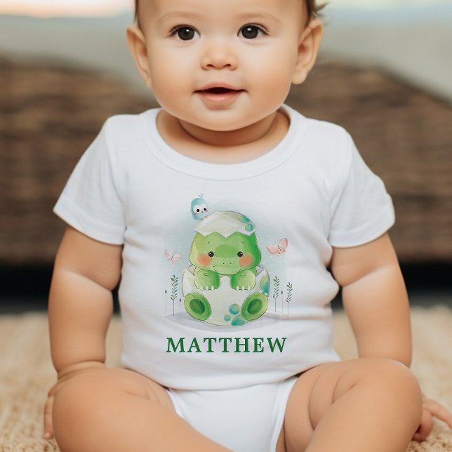 Dinosaur Egg Watercolor Baby Bodysuit (Creator Uploaded)
