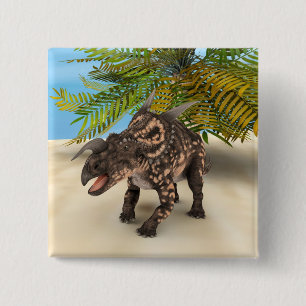 Dinosaur Einiosaurus 15 Cm Square Badge