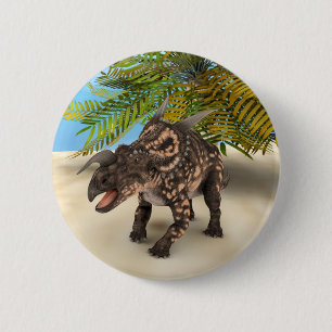 Dinosaur Einiosaurus 6 Cm Round Badge