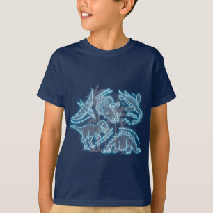 Dinosaur electric blue t-shirt