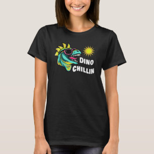 Dinosaur Enjoying The Sunshine In Sunglasses Fun R T-Shirt