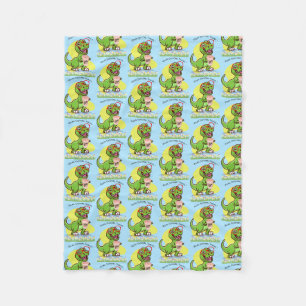 DINOSAUR ERA CARTOON QUOTE FLEECE BLANKET