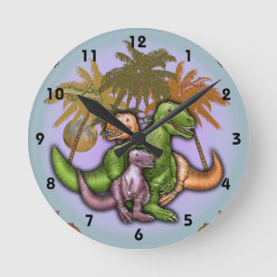 Dinosaur Family Clock