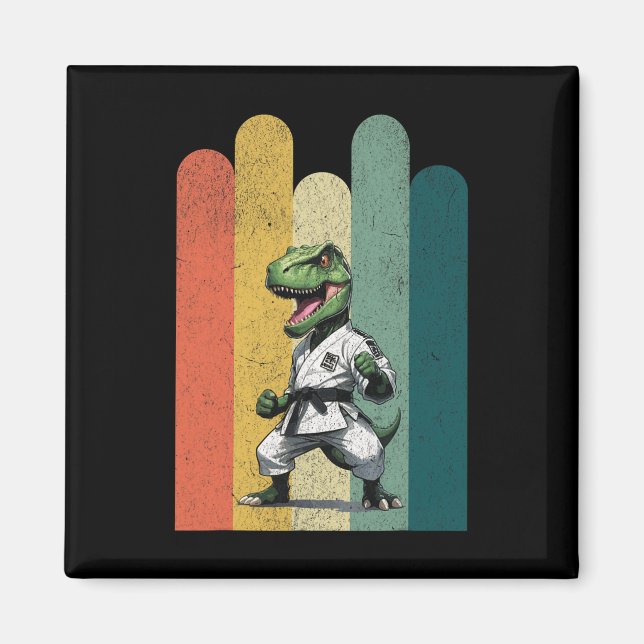Dinosaur Fans Brave Karate Pride Courage Strength  Magnet (Front)