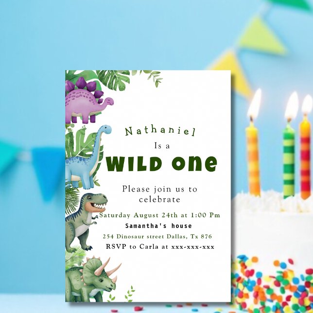Dinosaur first birthday  invitation (Creator Uploaded)
