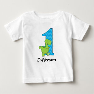 Dinosaur First Birthday Tshirt Personalised