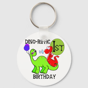 Dinosaur First Birthday Tshirts and Gifts Key Ring