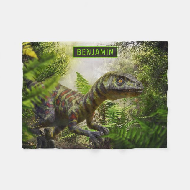 Dinosaur Fleece Blanket (Front (Horizontal))