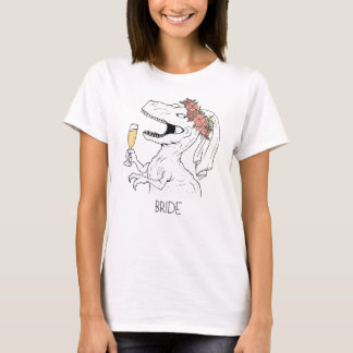 Dinosaur Flower Crown Bride Tee