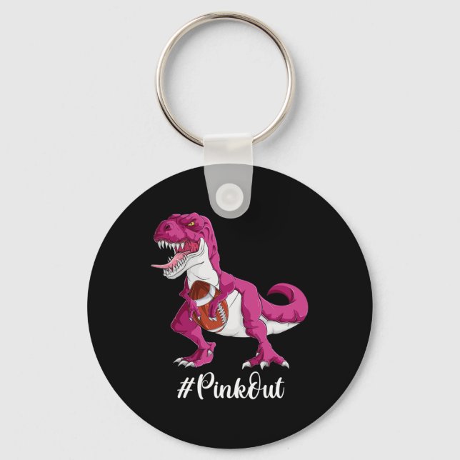 Dinosaur Football Boys  Key Ring (Front)