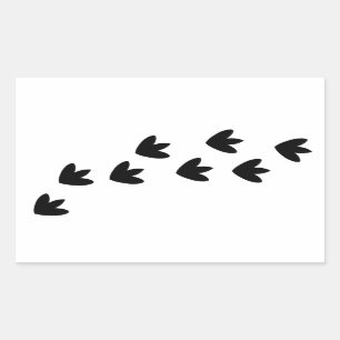 Dinosaur Footprints Rectangular Sticker