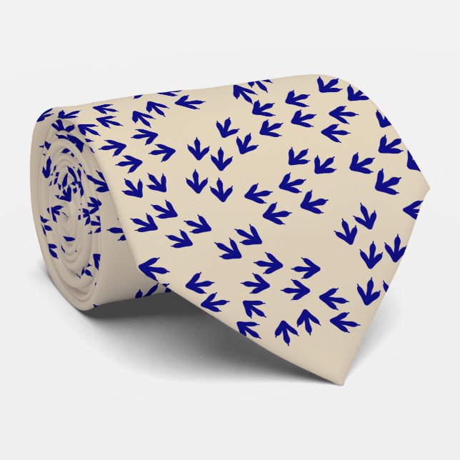 Dinosaur footprints tie for men (Rolled)