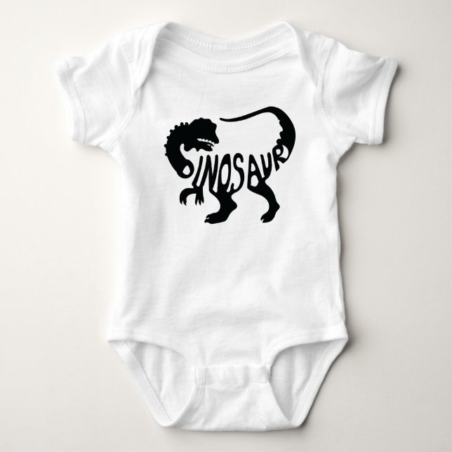 Dinosaur Fossil Baby Bodysuit (Front)