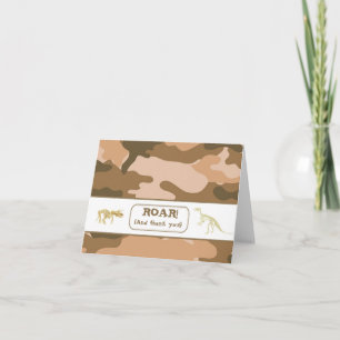 Dinosaur Fossil Realistic Thank You Note