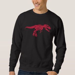Dinosaur Fossils Paleontology Rex Skeleton Bones Sweatshirt