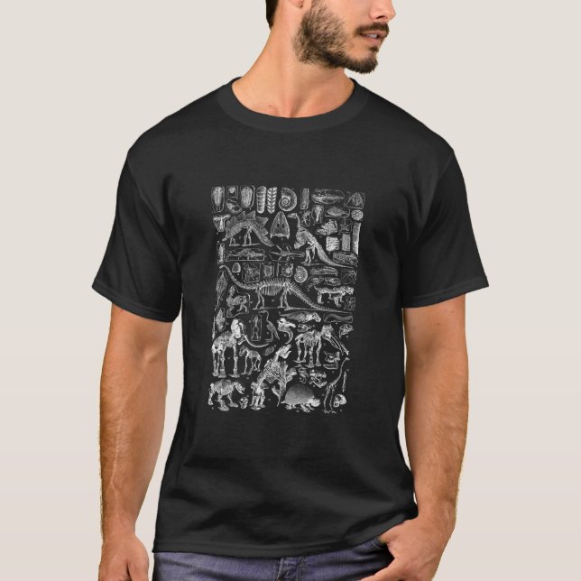 Dinosaur Fossils T-Rex Paleontology Science  T-Shirt (Front)