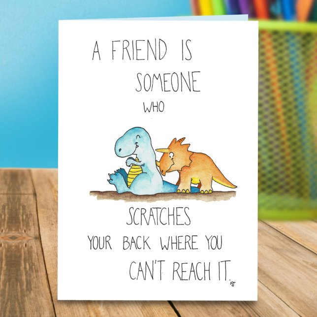 DINOSAUR FRIENDS greeting card by Nicole Janes (Creator Uploaded)