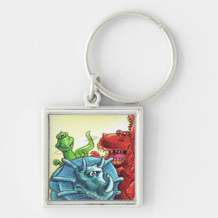 Dinosaur Friends Key Ring