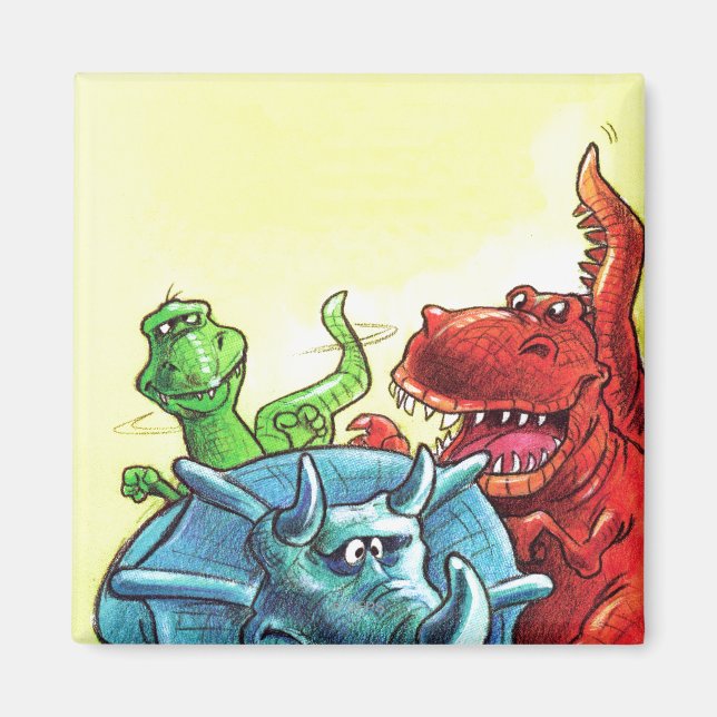Dinosaur Friends Magnet (Front)
